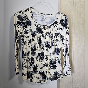 Floral Print Long Sleeve Top